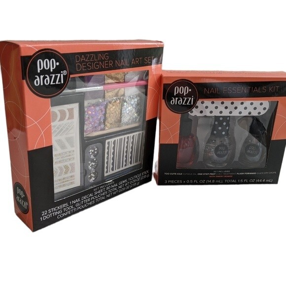 Pop-arazzi Dazzling Nail Art & Essentials Kit  **NEW** Gems, Stickers, Oil - Picture 2 of 8